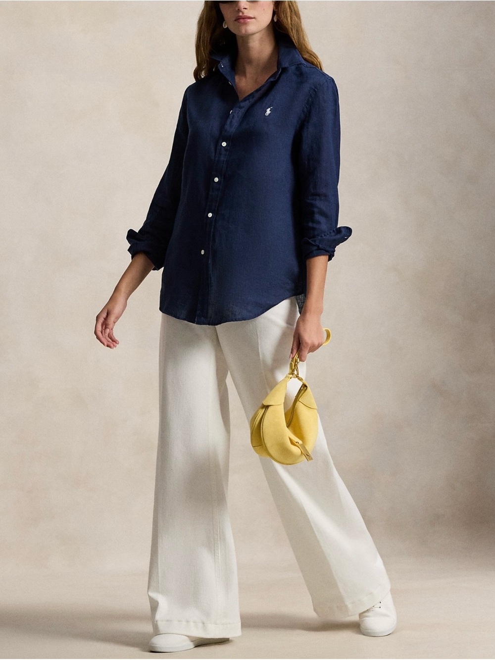 Polo by Ralph Lauren Relaxed Fit Navy Linen Shirt S